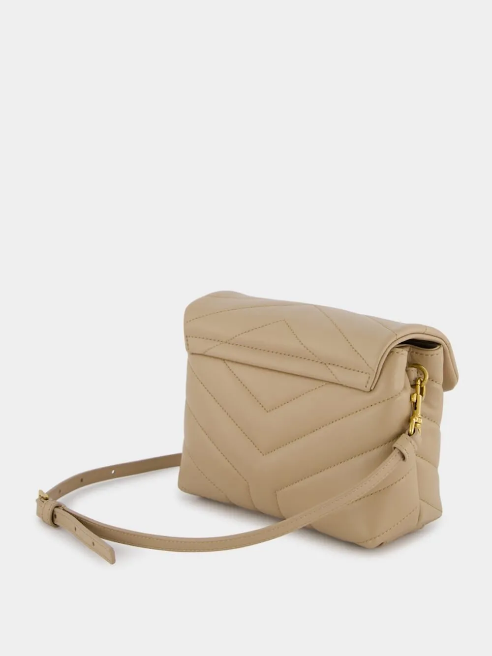 Toy Loulou Leather Beige Bag