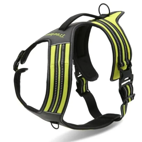 True Love Heavy Duty Sports Dog Harness - Neon Yellow, L