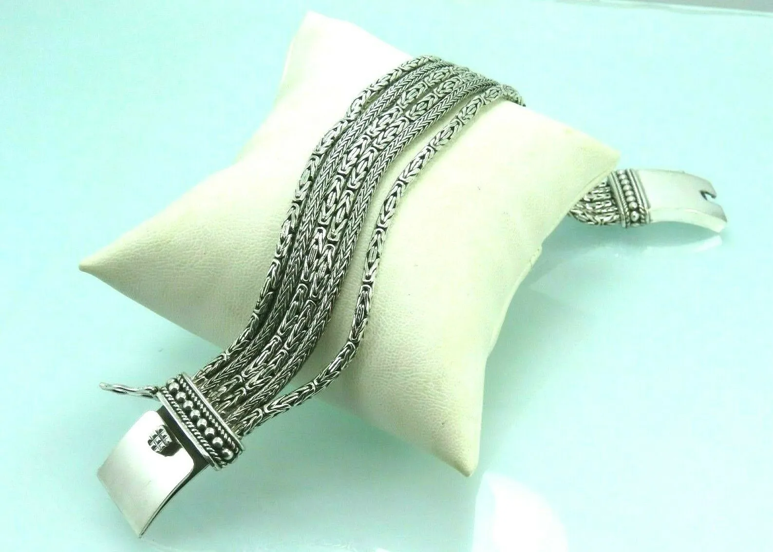 Turkish Handmade Jewelry 925 Sterling Silver King Design Mens Bracelets