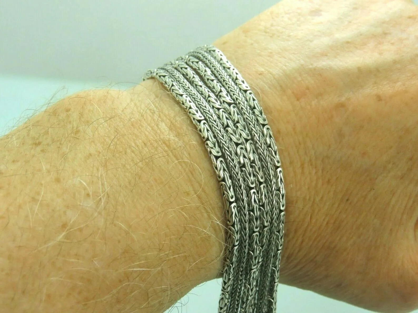 Turkish Handmade Jewelry 925 Sterling Silver King Design Mens Bracelets