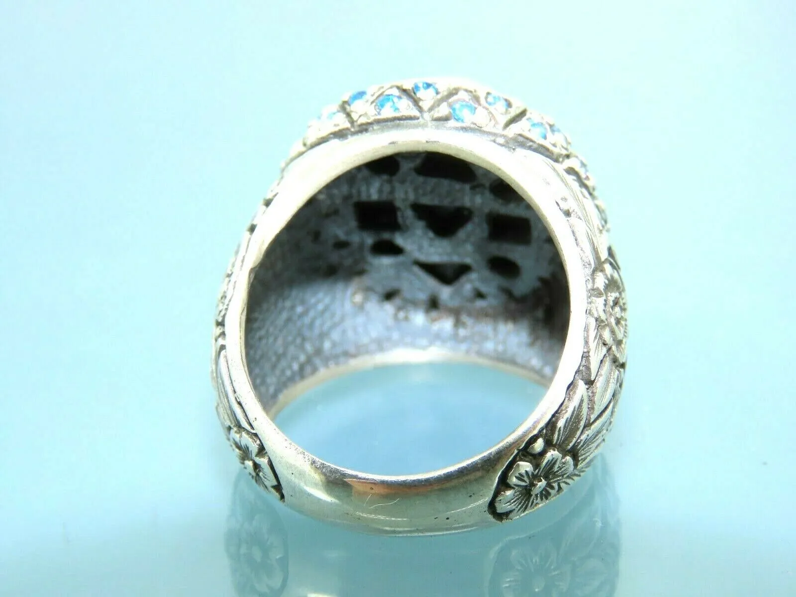 Turkish Handmade Jewelry 925 Sterling Silver Labradorite Stone Men's Rings