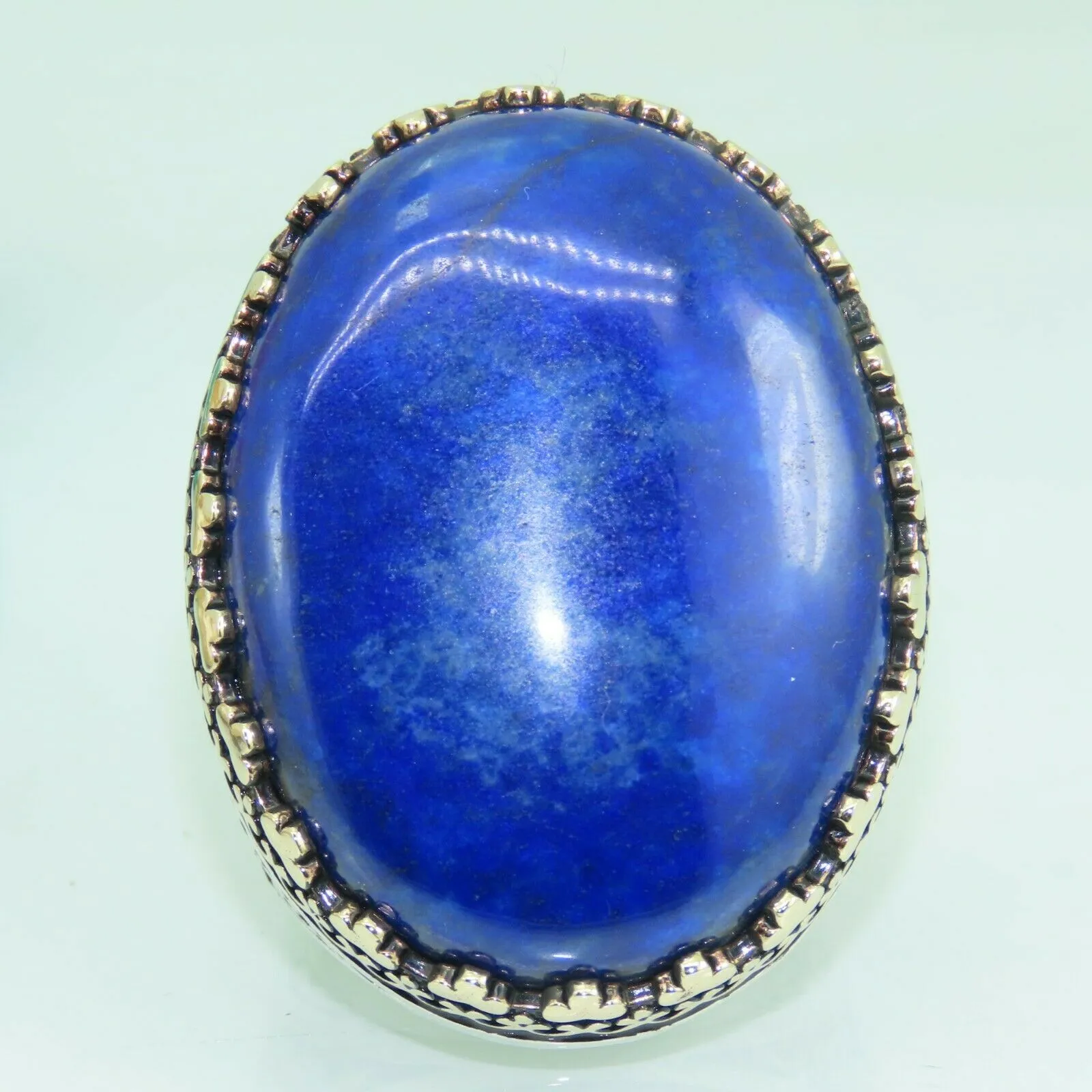 Turkish Handmade Jewelry 925 Sterling Silver Lapis Stone Mens Rings