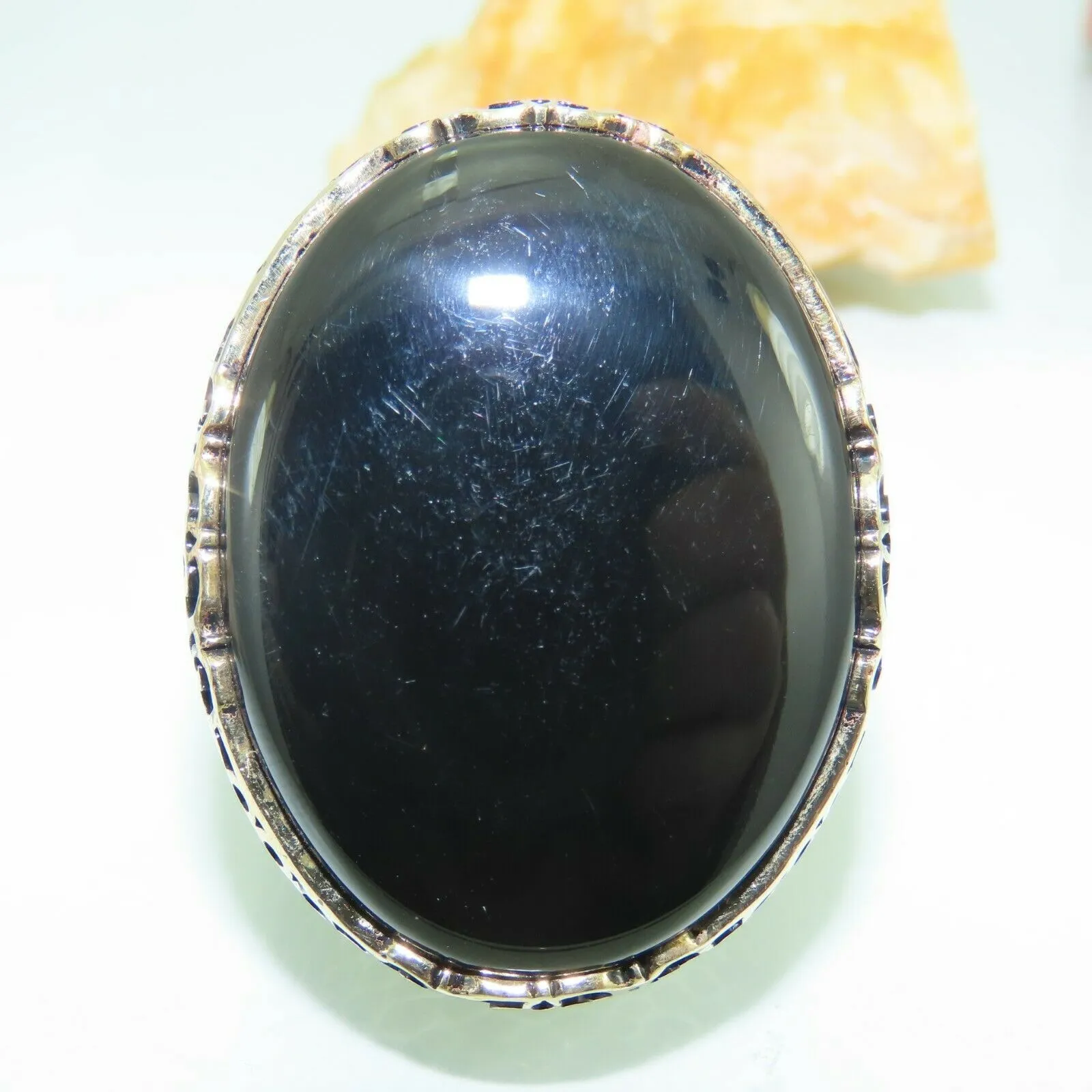 Turkish Handmade Jewelry 925 Sterling Silver Onyx Stone Mens Rings