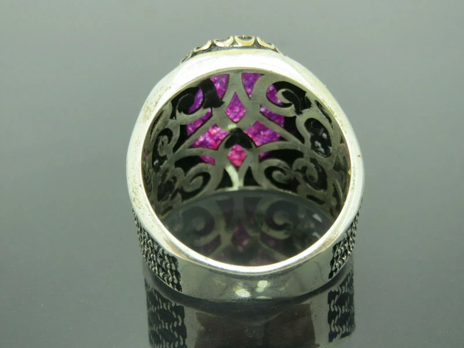 Turkish Handmade Jewelry 925 Sterling Silver Zircon Stone Mens Rings