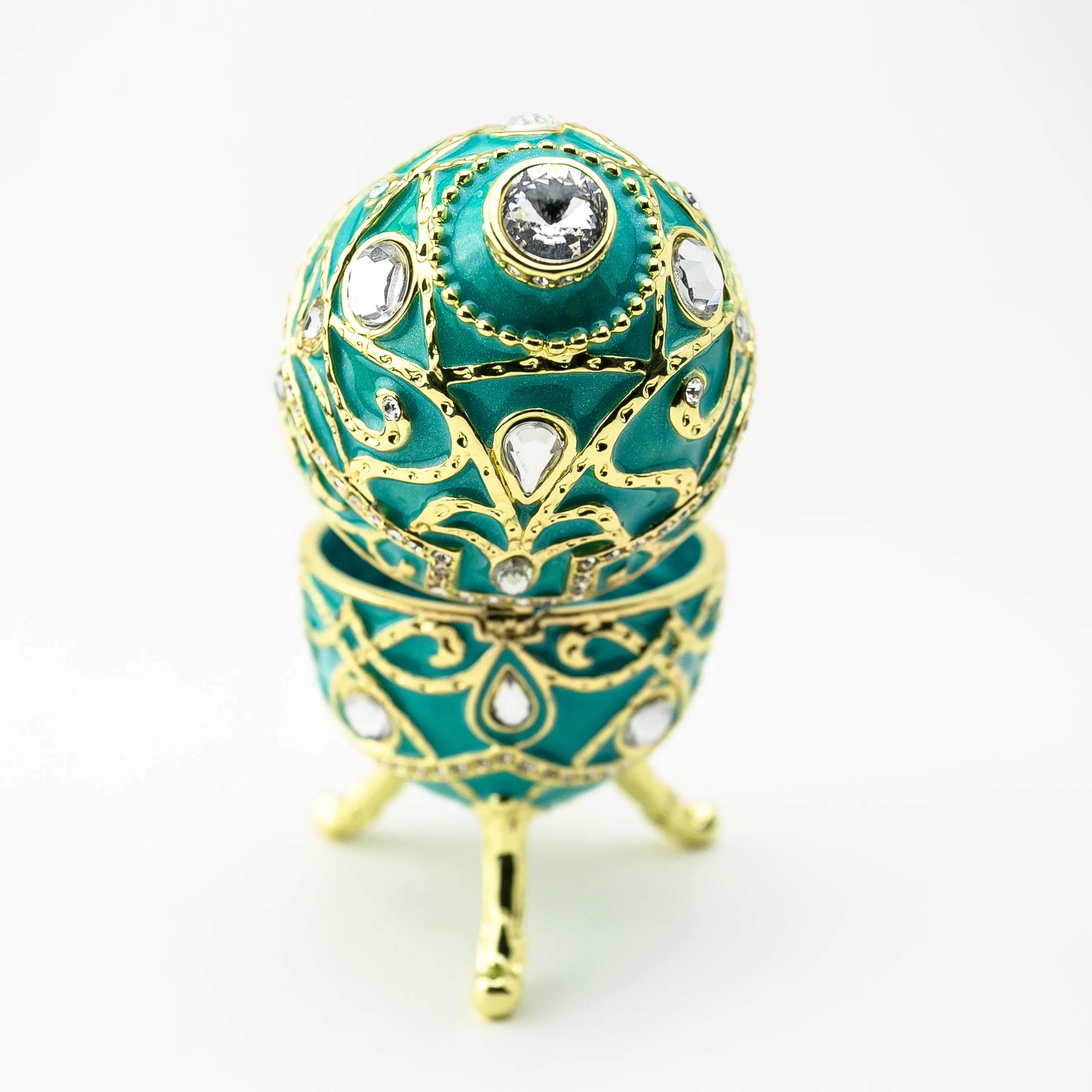 Turquoise Music Playing Russian Egg