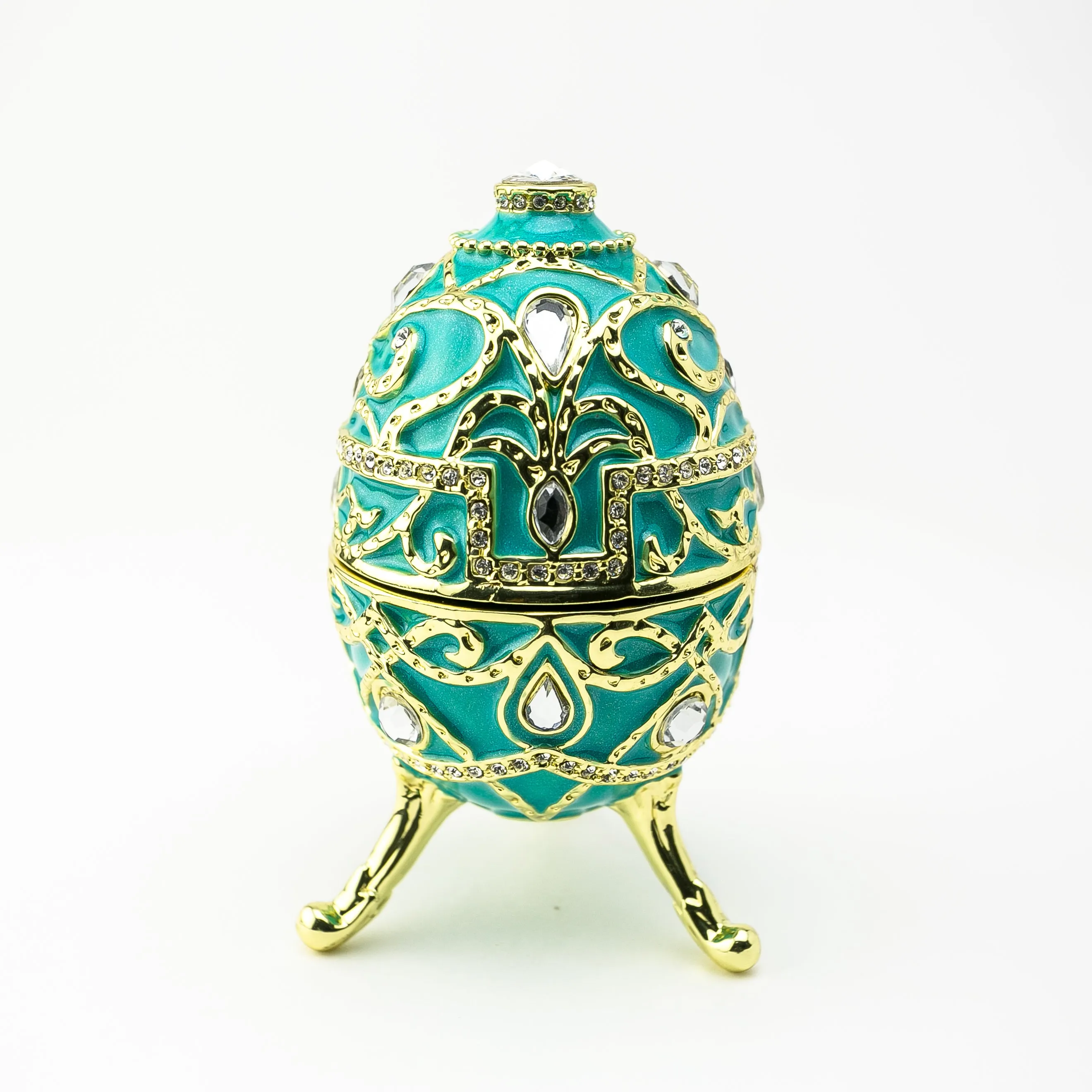 Turquoise Music Playing Russian Egg