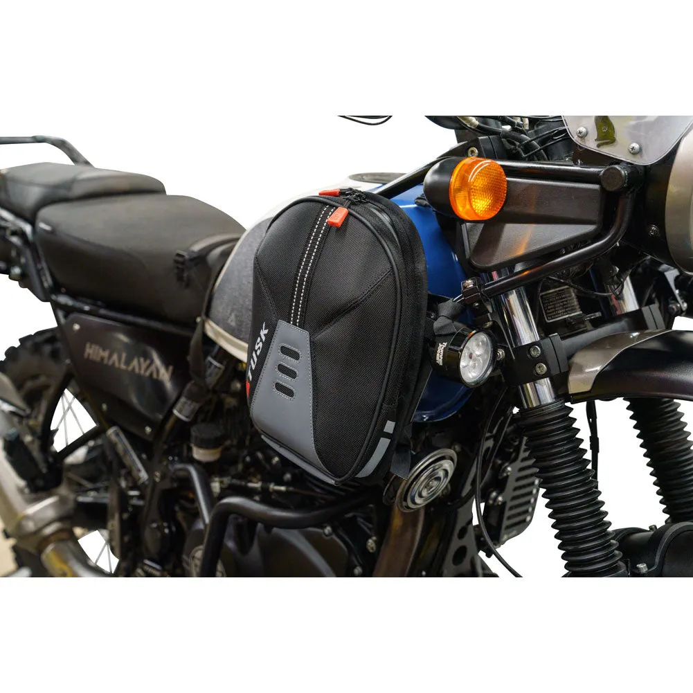 Tusk Sidekick Tank Saddlebag Kit for RE Himalayan Black/Grey