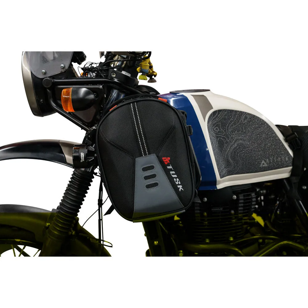 Tusk Sidekick Tank Saddlebag Kit for RE Himalayan Black/Grey