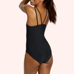 Tween/Teen Girls Period Swim One Piece - Black