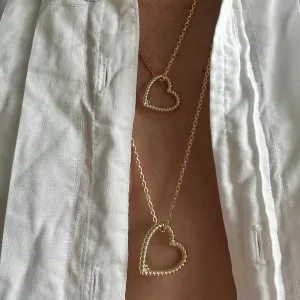 Twisted Heart Charm Necklace