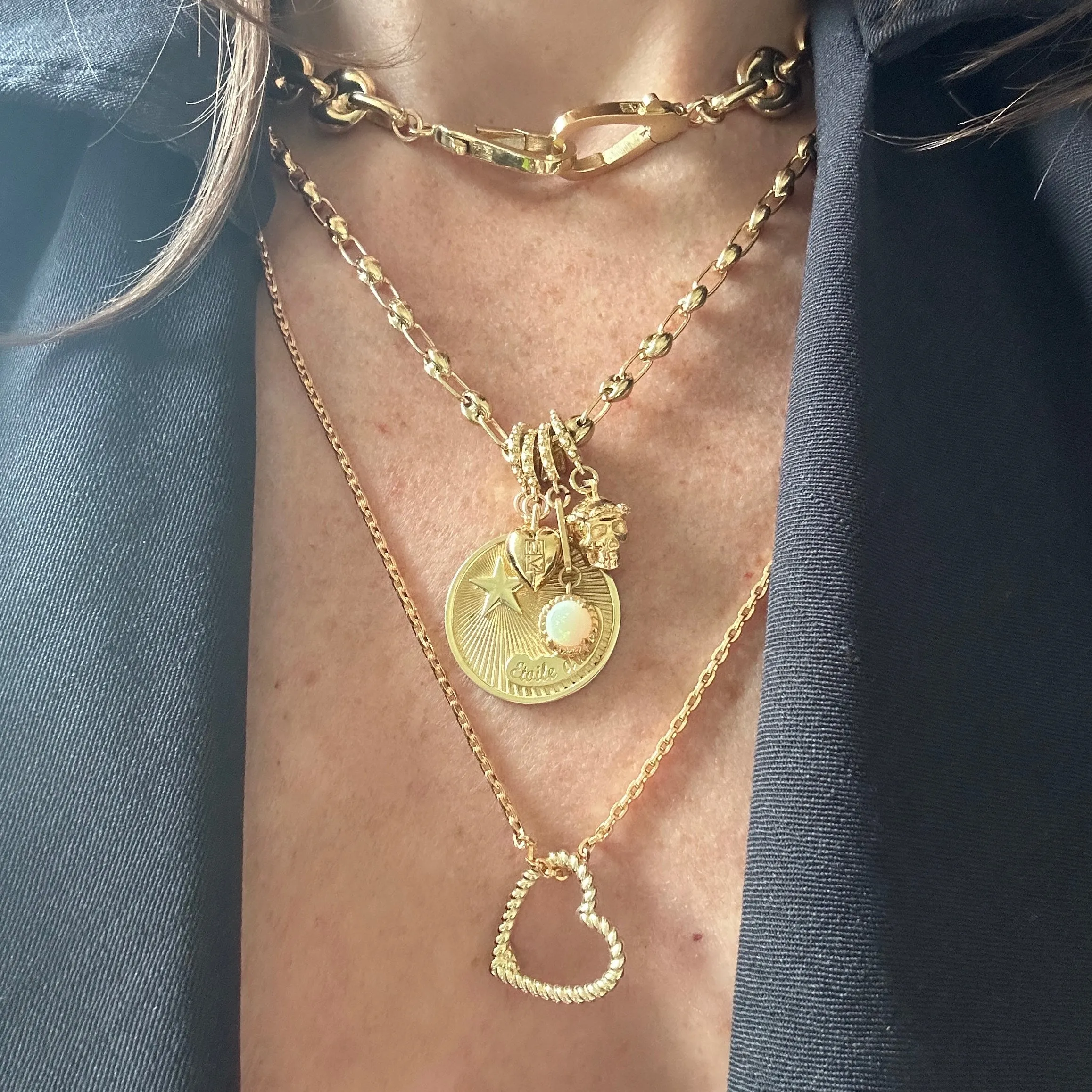 Twisted Heart Charm Necklace