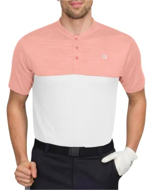 Two Tone Collarless Golf Polo