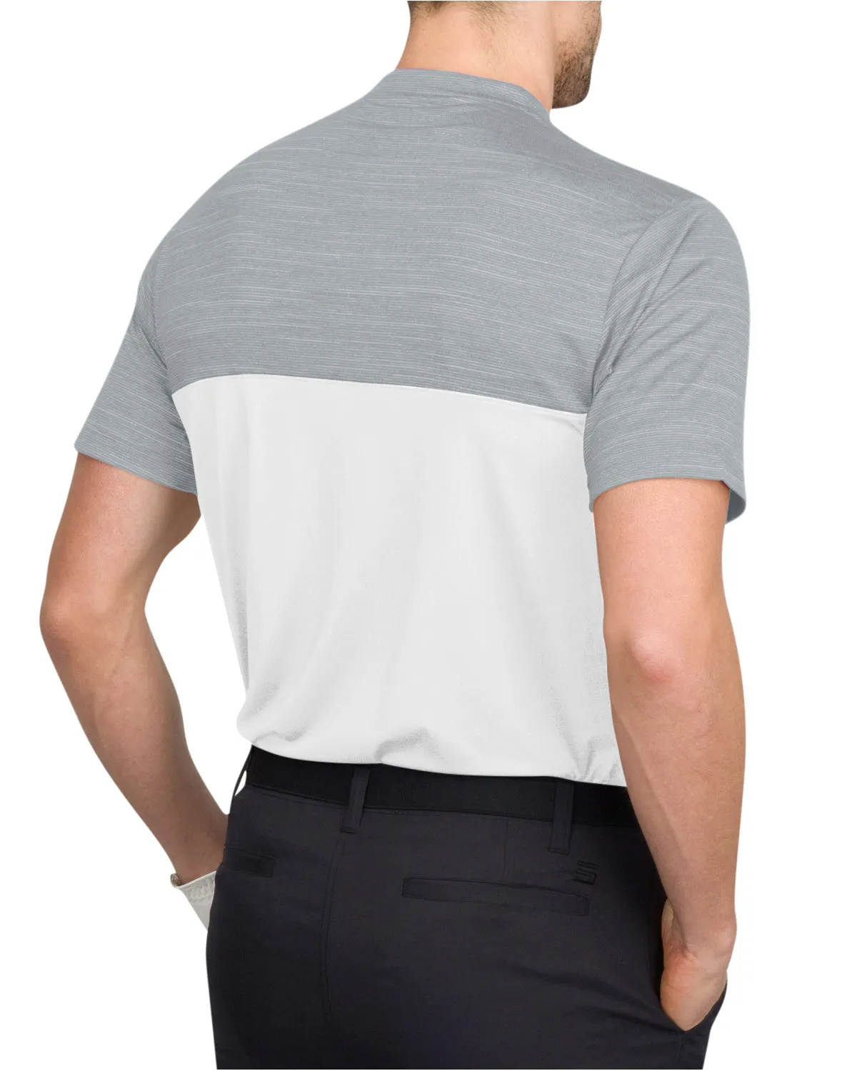Two Tone Collarless Golf Polo