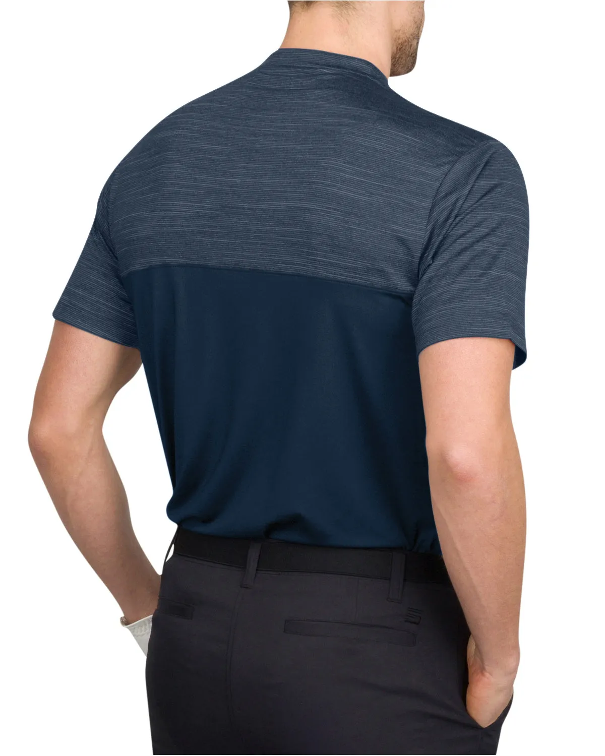 Two Tone Collarless Golf Polo