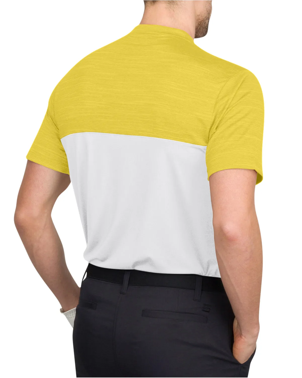 Two Tone Collarless Golf Polo