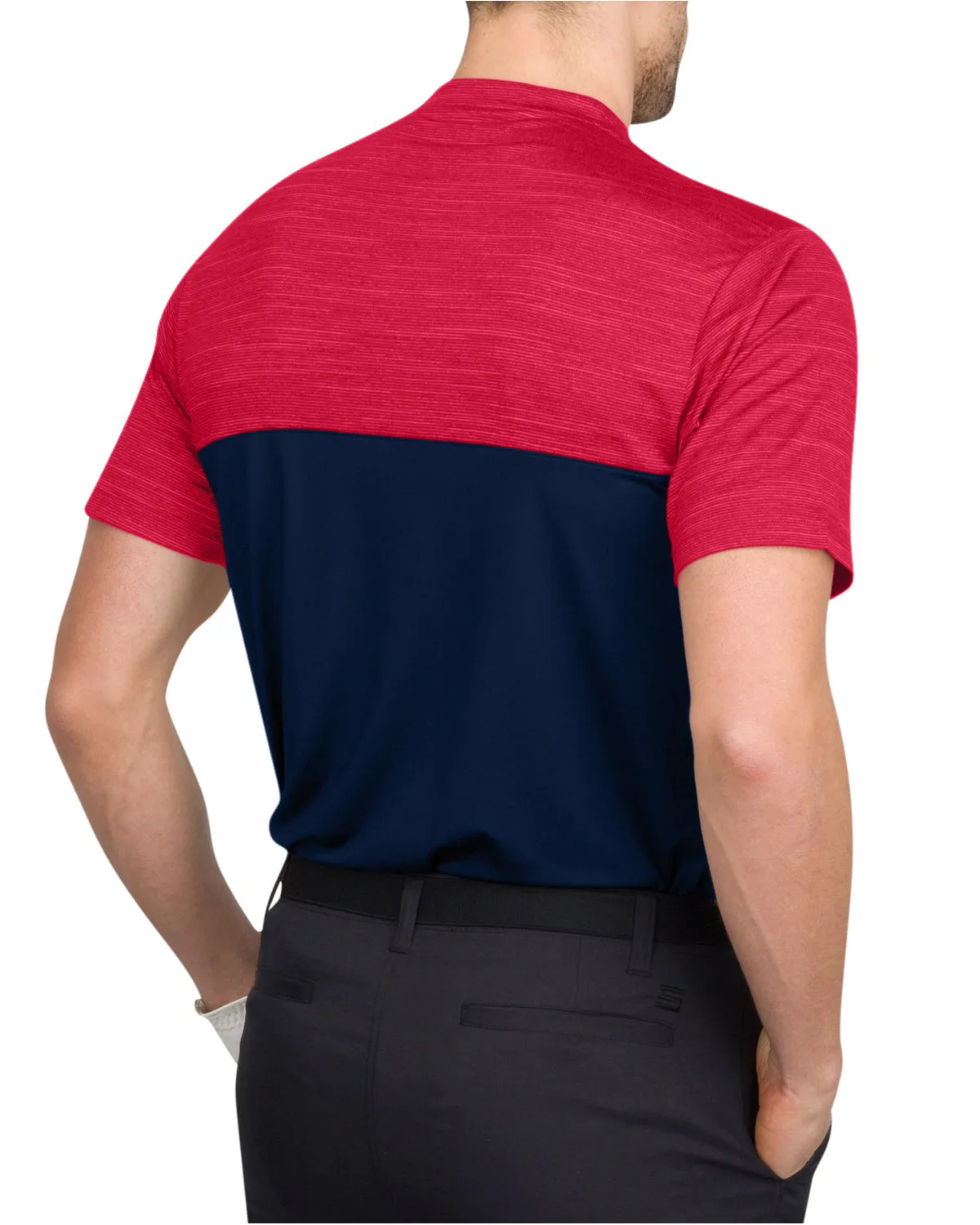 Two Tone Collarless Golf Polo