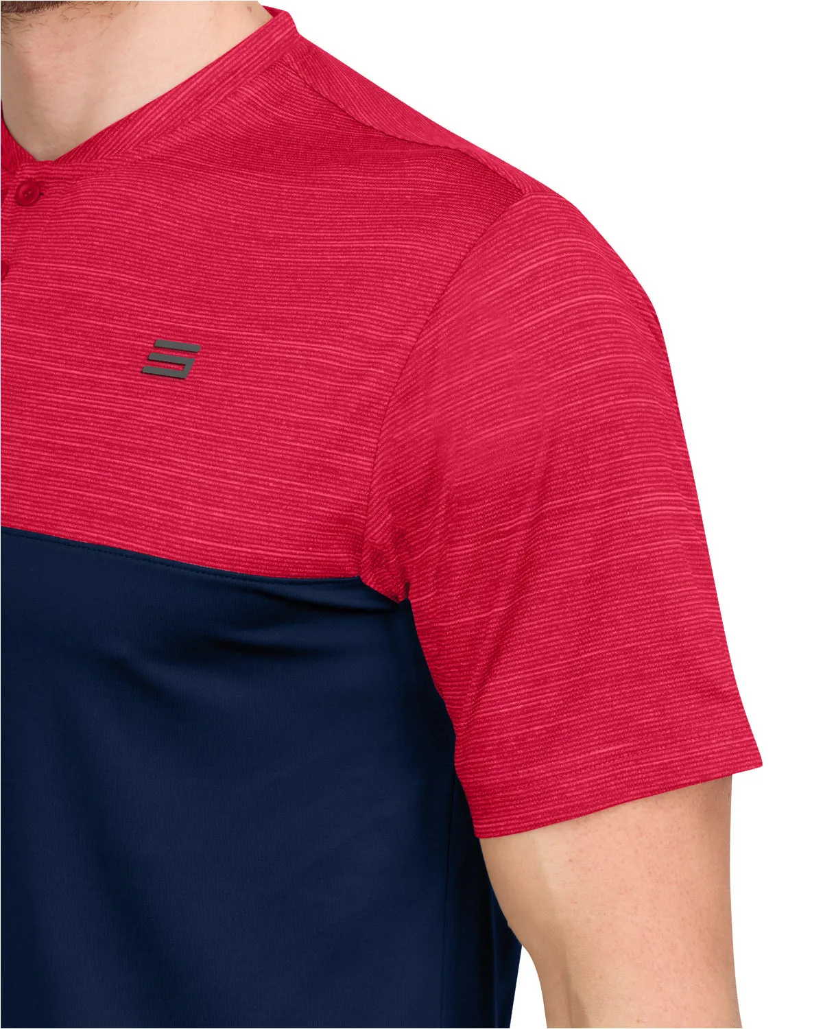 Two Tone Collarless Golf Polo