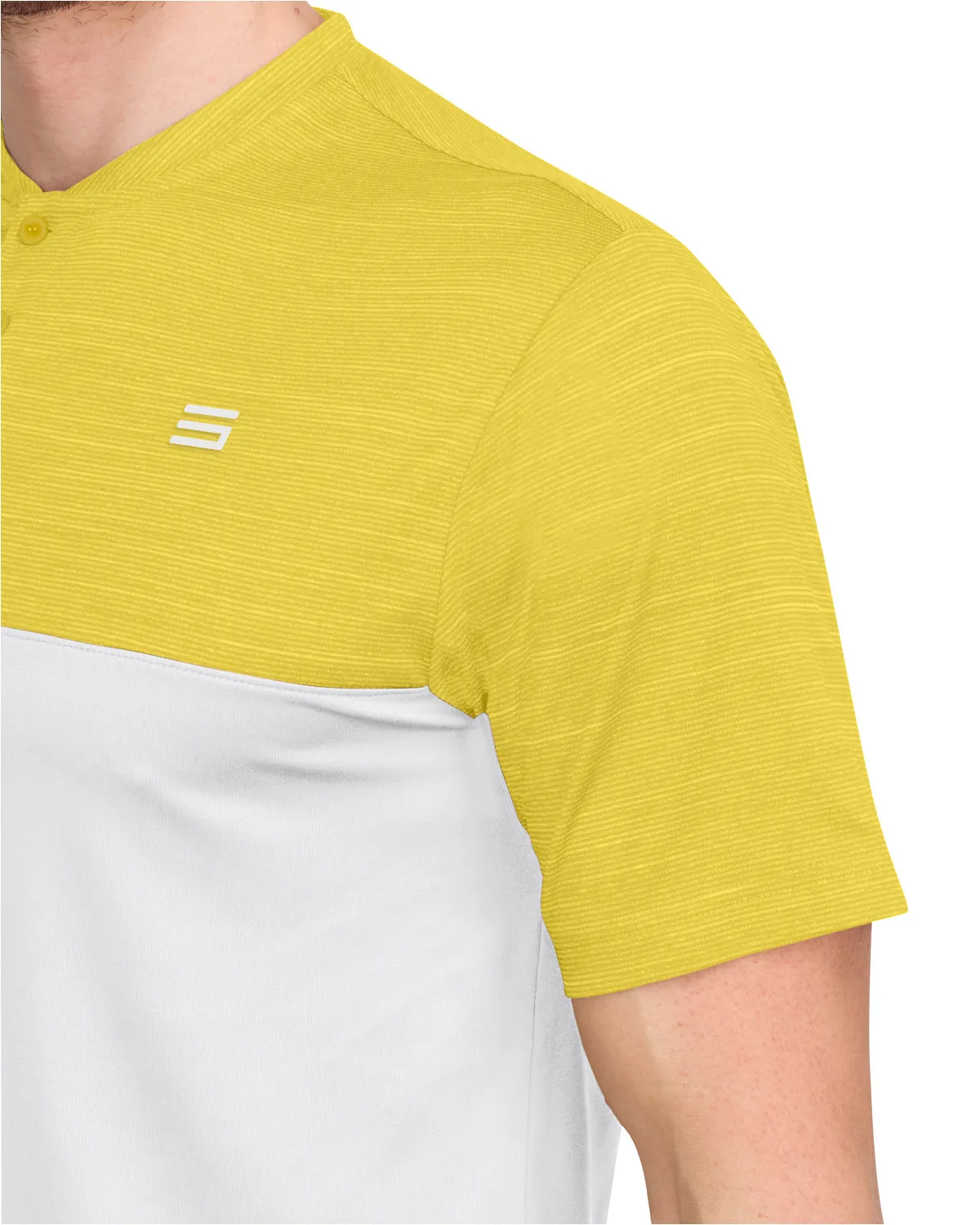 Two Tone Collarless Golf Polo