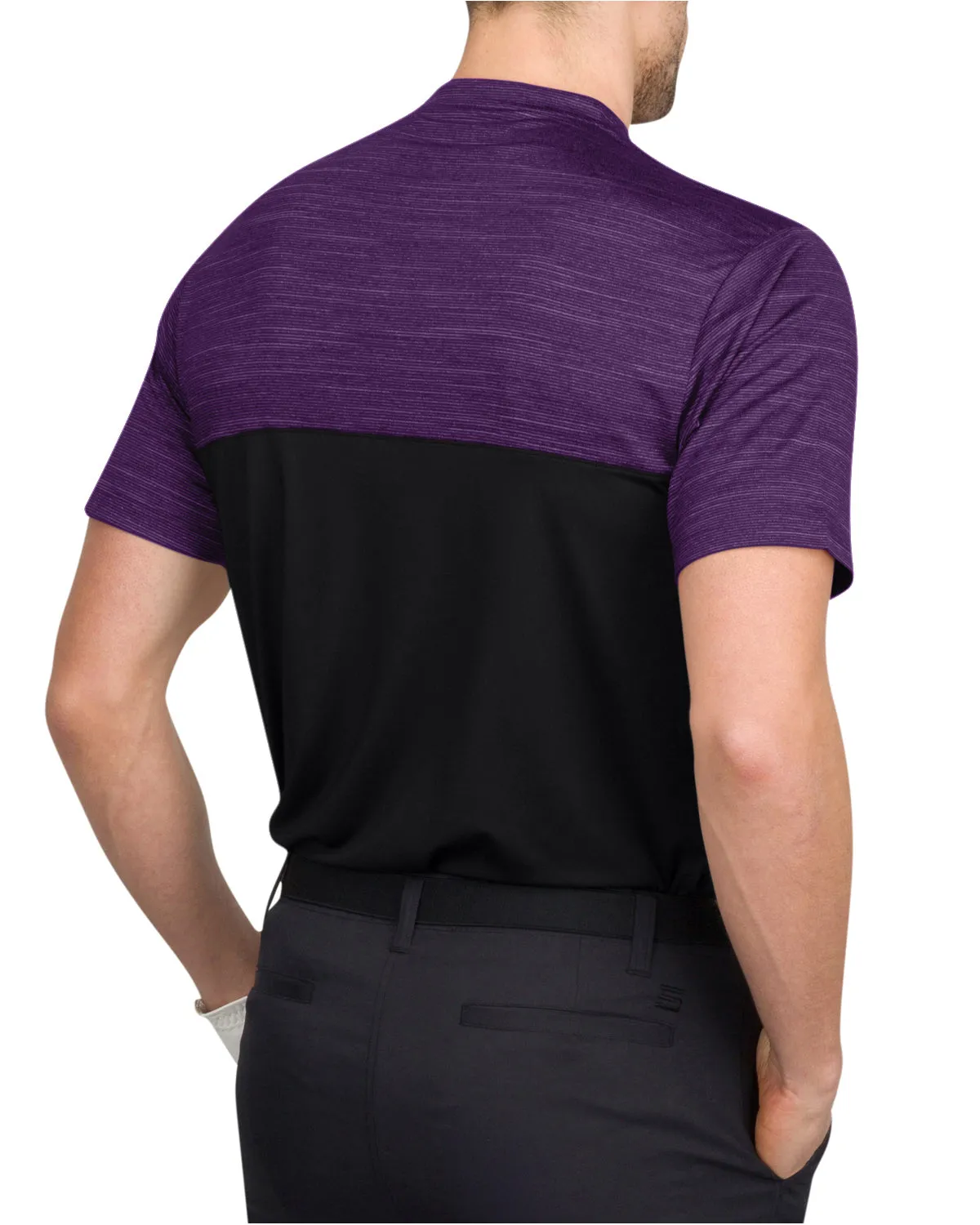 Two Tone Collarless Golf Polo