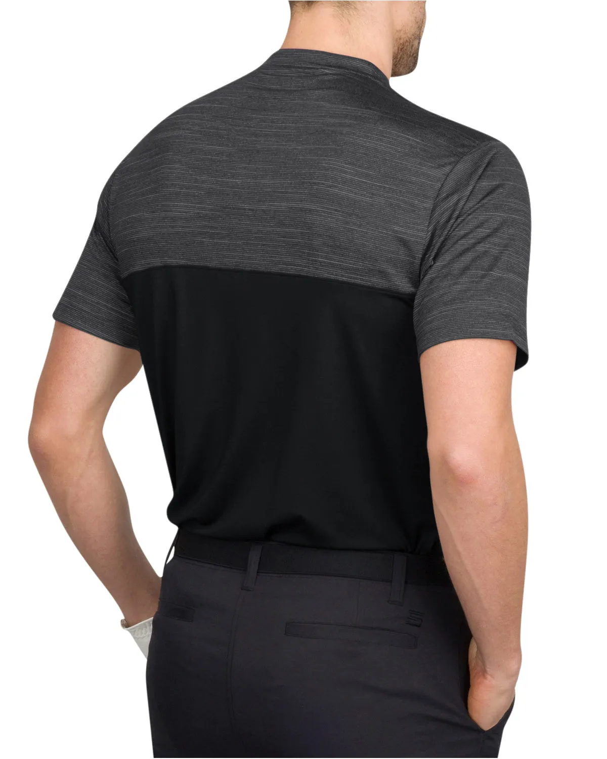 Two Tone Collarless Golf Polo