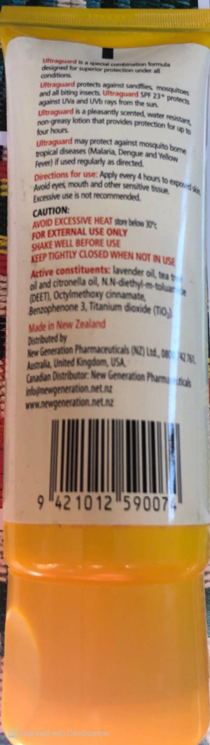 Ultraguard Insect Repellent Sunscreen SPF23  Lotion 100ml