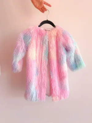 Unicorn fur coat for girls