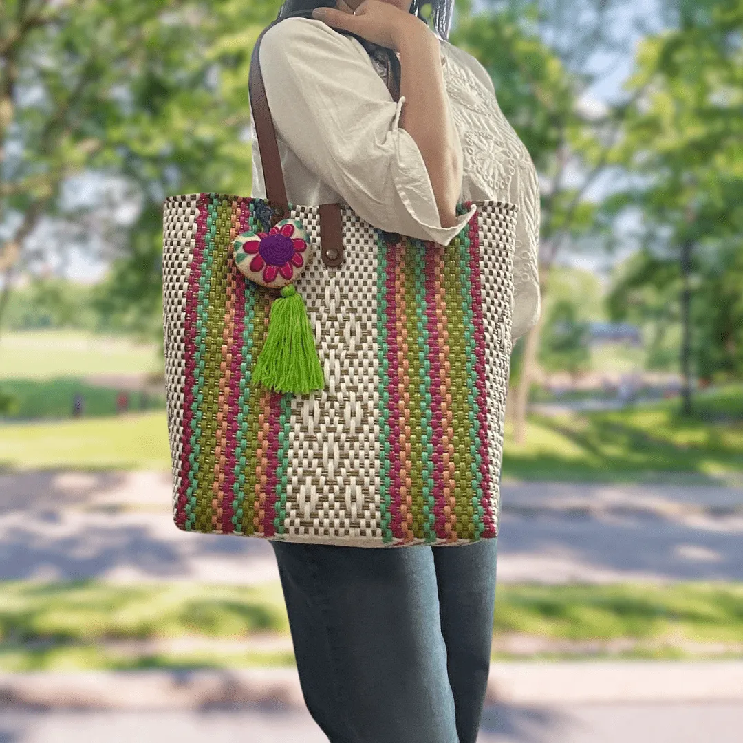 Upcycled Handwoven MD Tejana Tote - Amanda