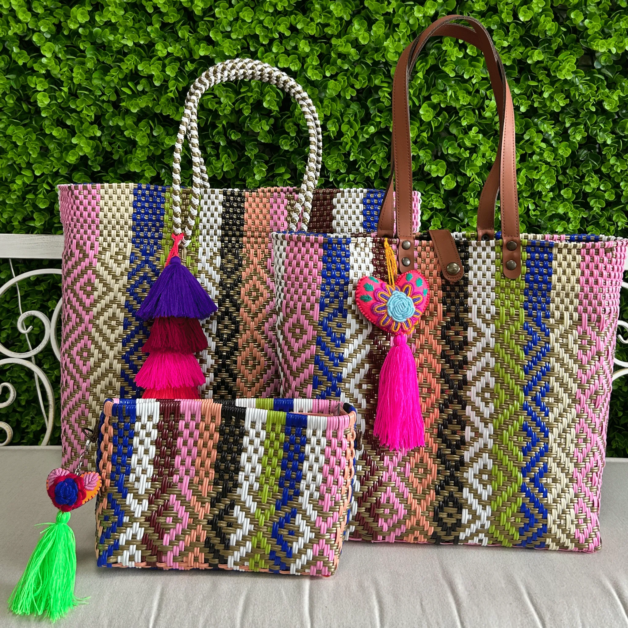 Upcycled Handwoven MD Tejana Tote - Amanda