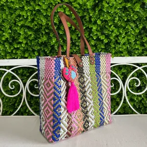 Upcycled Handwoven MD Tejana Tote - Amanda