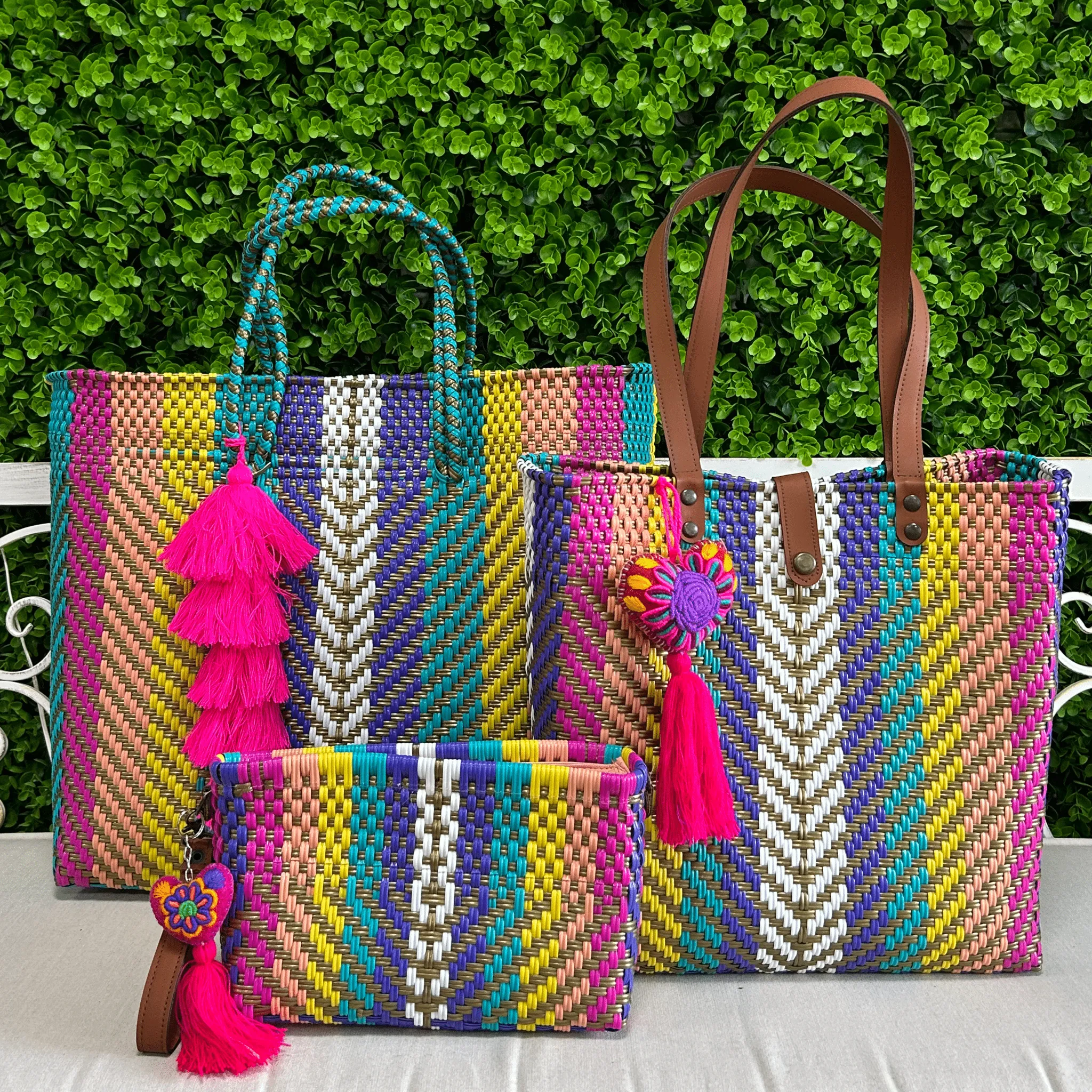 Upcycled Handwoven MD Tejana Tote - Marygold