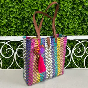Upcycled Handwoven MD Tejana Tote - Marygold
