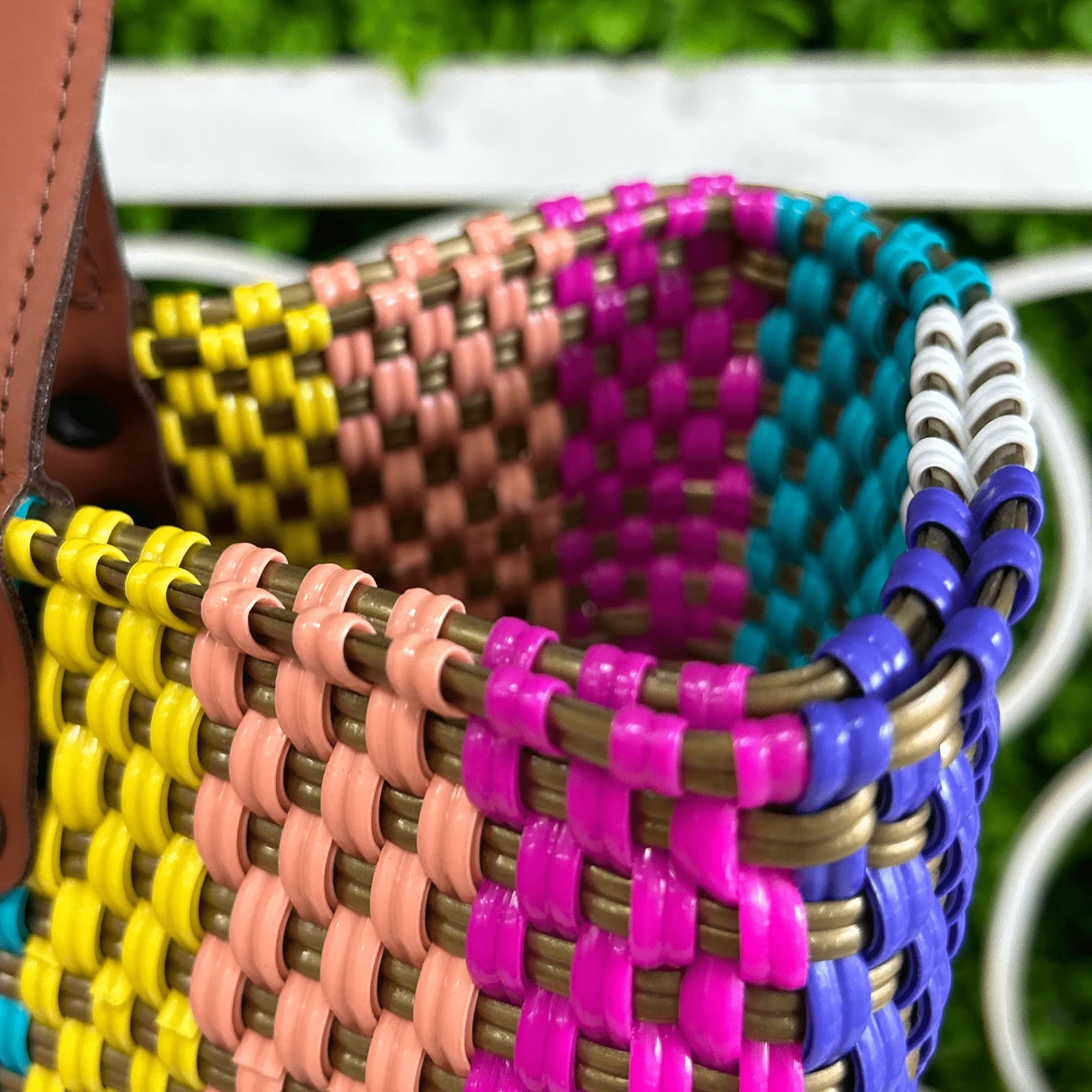 Upcycled Handwoven MD Tejana Tote - Marygold