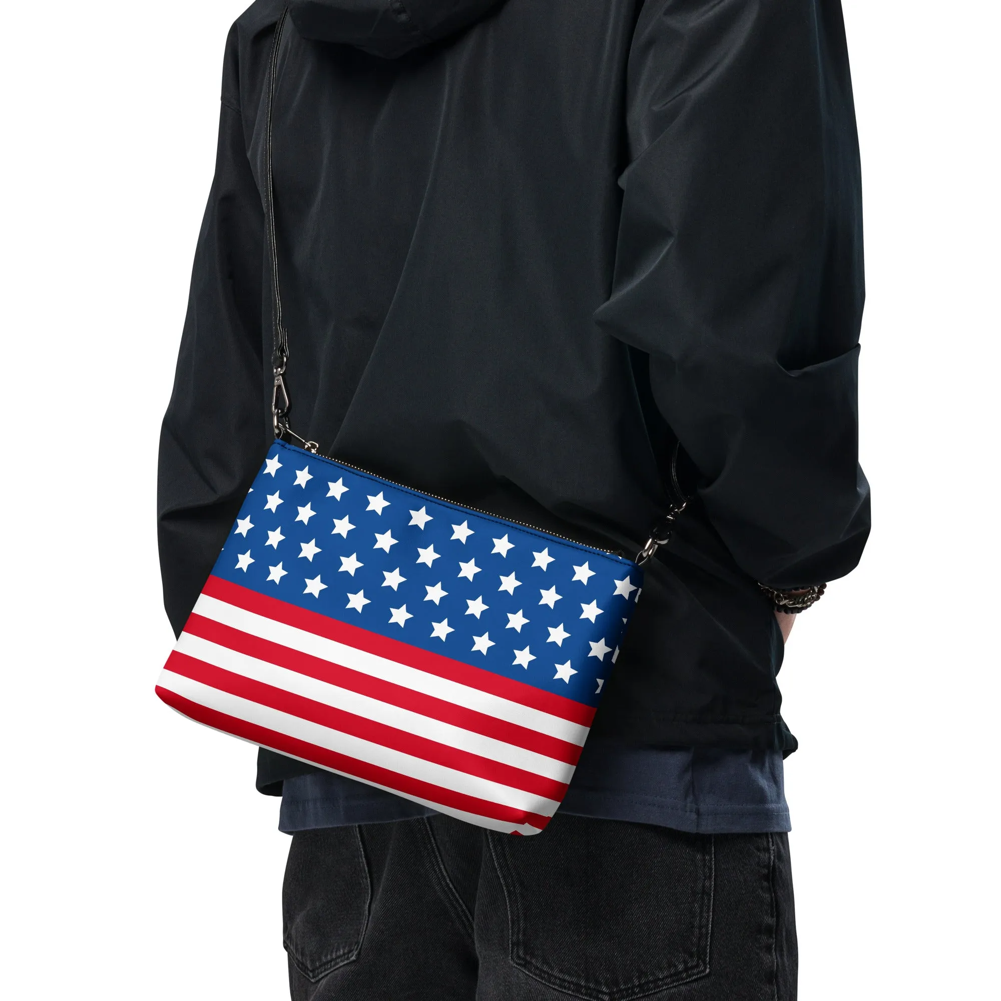 USA American Flag Patriotic Stars and Stripes Crossbody Bag