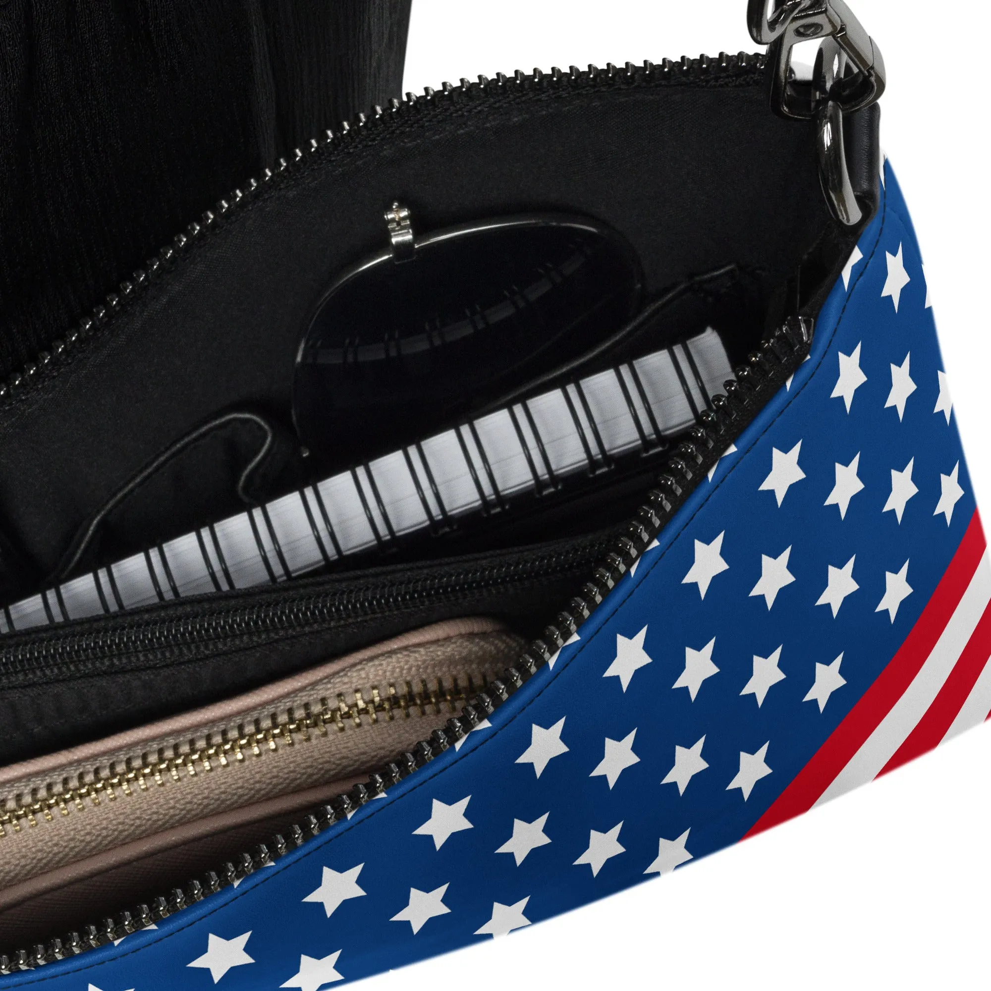 USA American Flag Patriotic Stars and Stripes Crossbody Bag