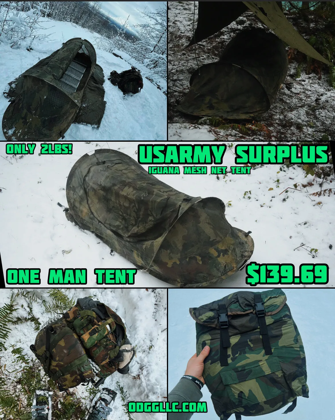 USGI Iguana Style Pop Up Tents w/ Netting
