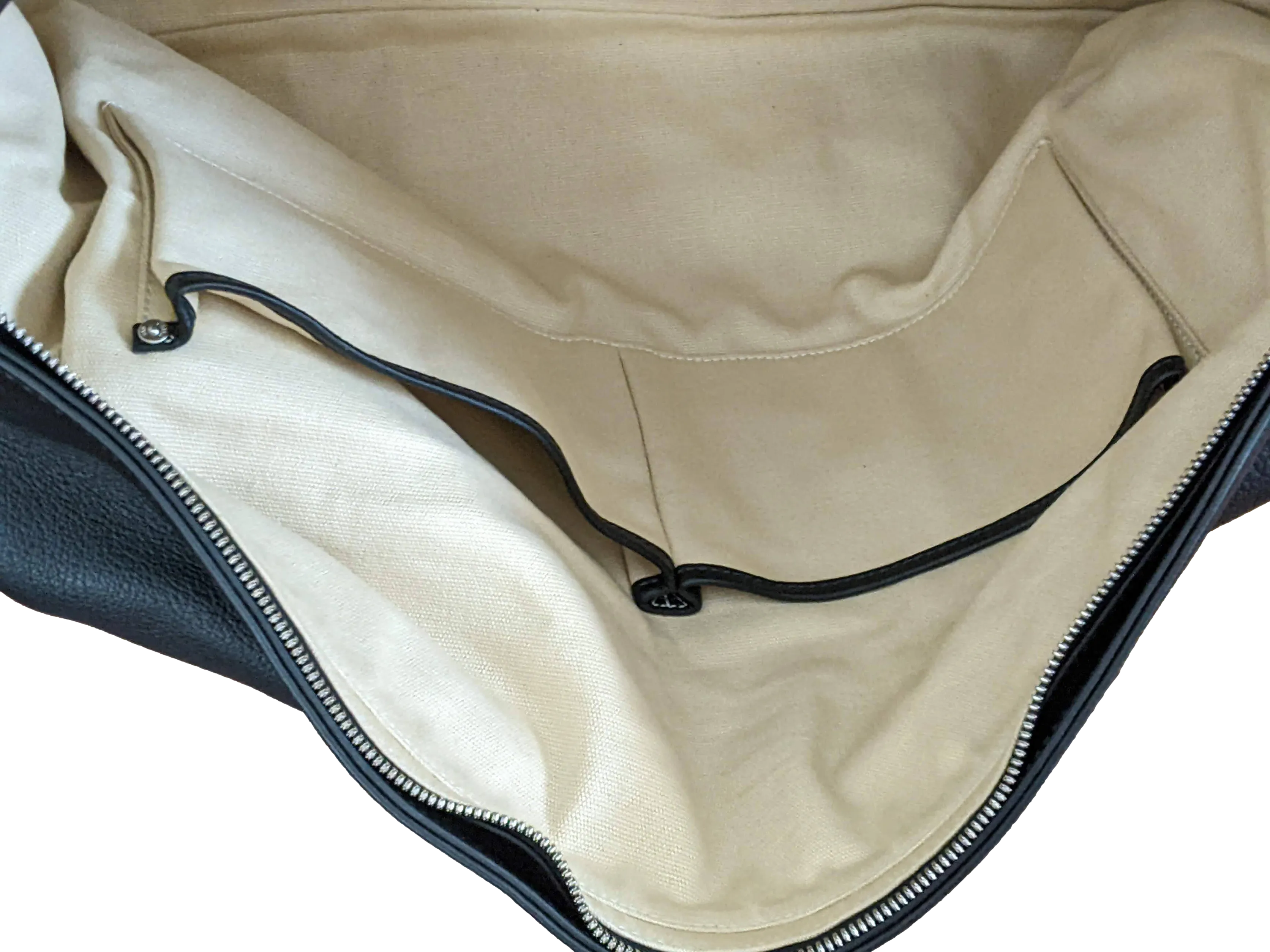 VAN ASTYN ZURICH Noir Togo Calfskin Leather Travel Bag 57 cm, NEW, Made in Switzerland!