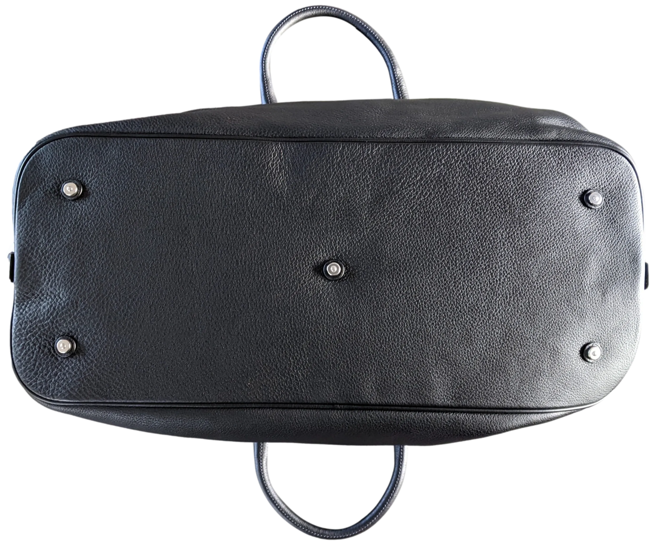VAN ASTYN ZURICH Noir Togo Calfskin Leather Travel Bag 57 cm, NEW, Made in Switzerland!
