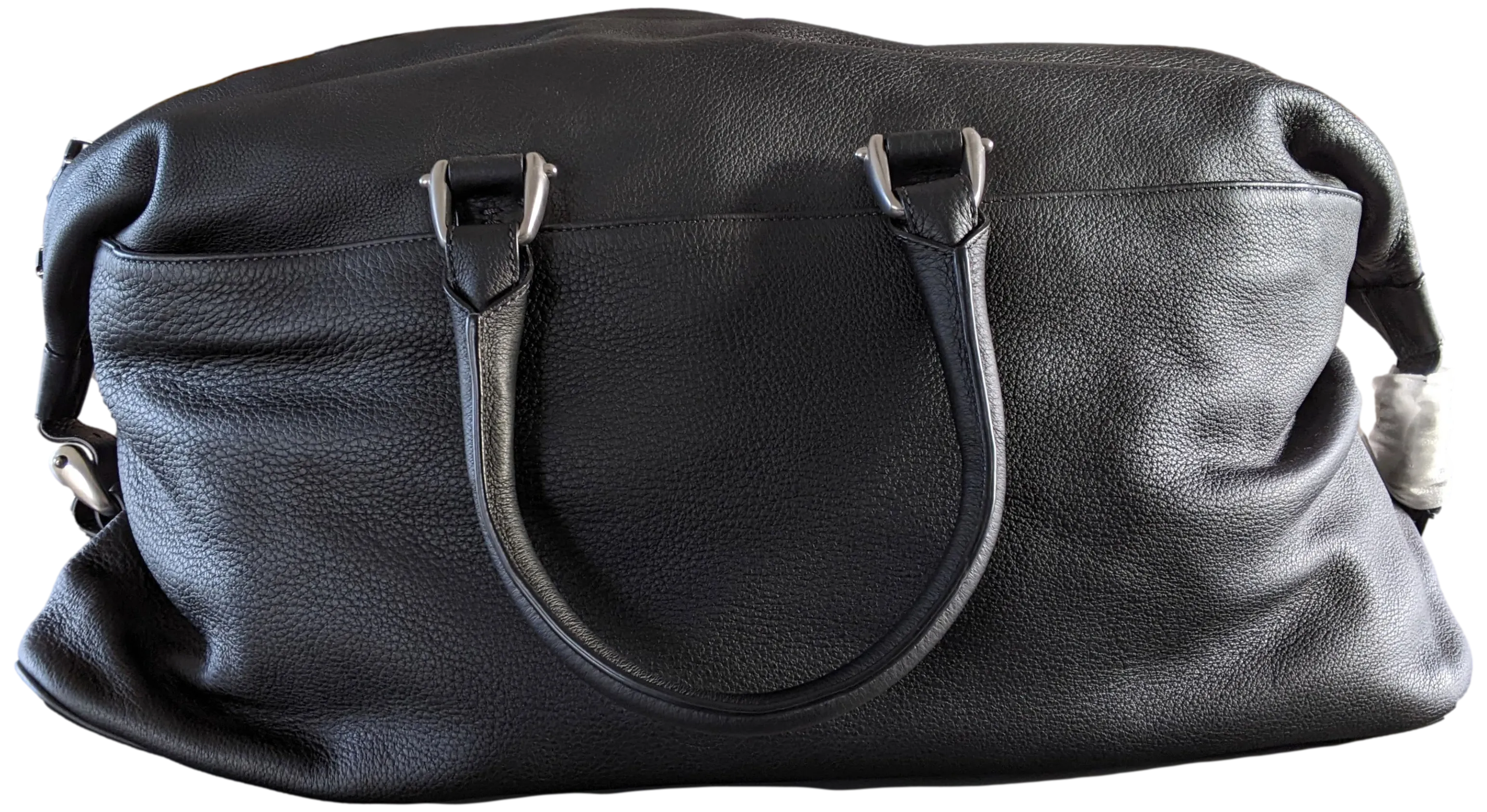 VAN ASTYN ZURICH Noir Togo Calfskin Leather Travel Bag 57 cm, NEW, Made in Switzerland!