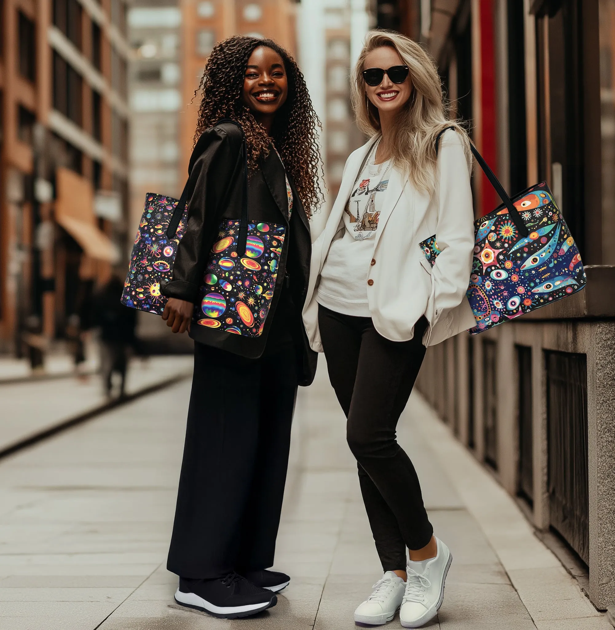Vibe Sprites Vegan Leather Tote Bag