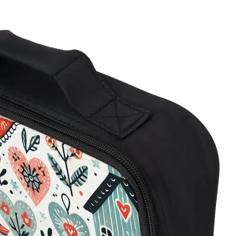 Vibrant Heart Pattern Lunch Bag for Daily Style