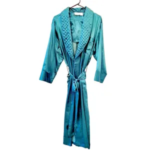 Victorias Secret Gold Label Robe With Belt Green Small Vintage 80s