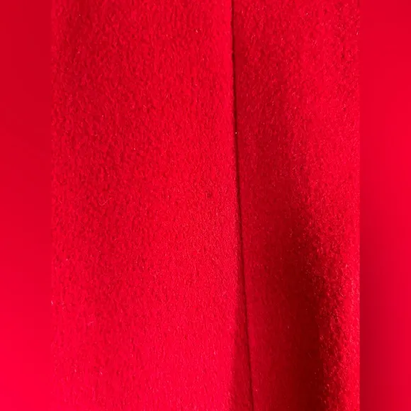 Vintage 1980s Pavilion Petites 100% Wool Cherry Red Overcoat Size 4P