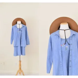 Vintage 90s 2 pc Dress   Jacket Set size S