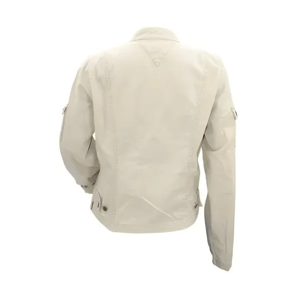 Vintage 90's Y2K Tommy Hilfiger Beige Tan Military Cargo Utility Moto Jacket L