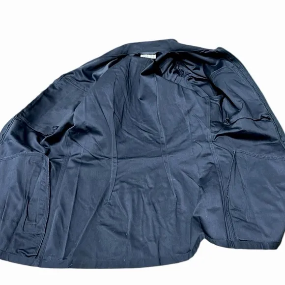 Vintage A. SCHWARZ SULZBACH Germany 1985 Full Zip Military Jacket 80s Blue
