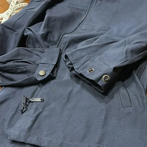 Vintage A. SCHWARZ SULZBACH Germany 1985 Full Zip Military Jacket 80s Blue