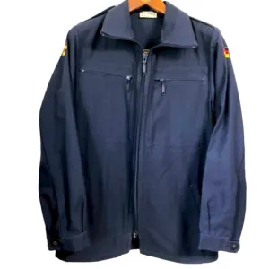 Vintage A. SCHWARZ SULZBACH Germany 1985 Full Zip Military Jacket 80s Blue