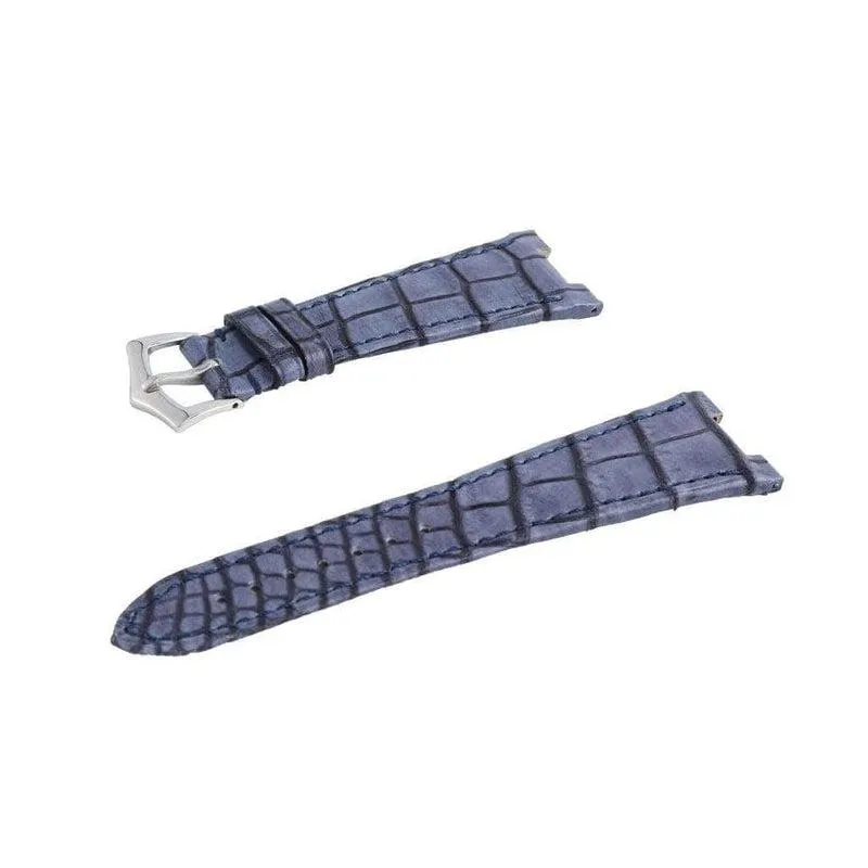 Vintage Blue Genuine Alligator Watch Strap Patek Philippe Compatible