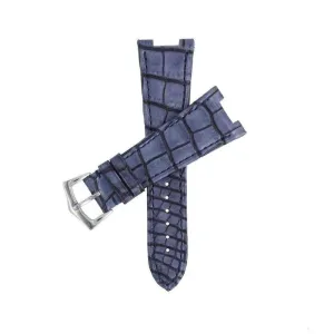 Vintage Blue Genuine Alligator Watch Strap Patek Philippe Compatible