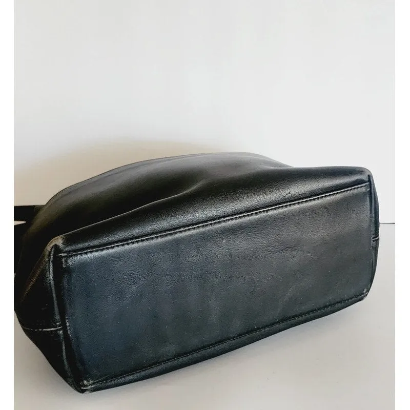 Vintage COACH Legacy Boho Shoulder Bag Black Leather  9058